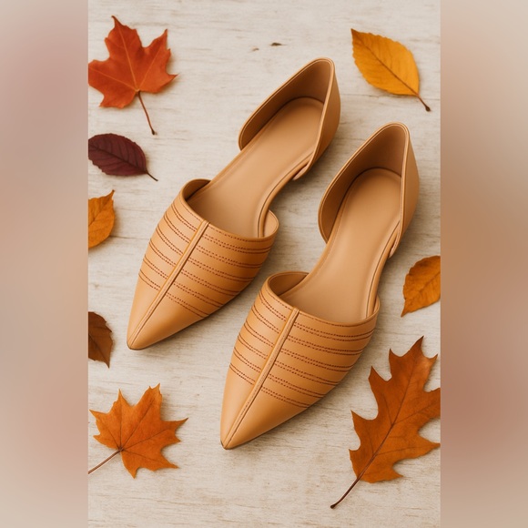 A New Day NWT Nude Pointed Toe Flats Women’s Size 10 - Picture 1 of 5